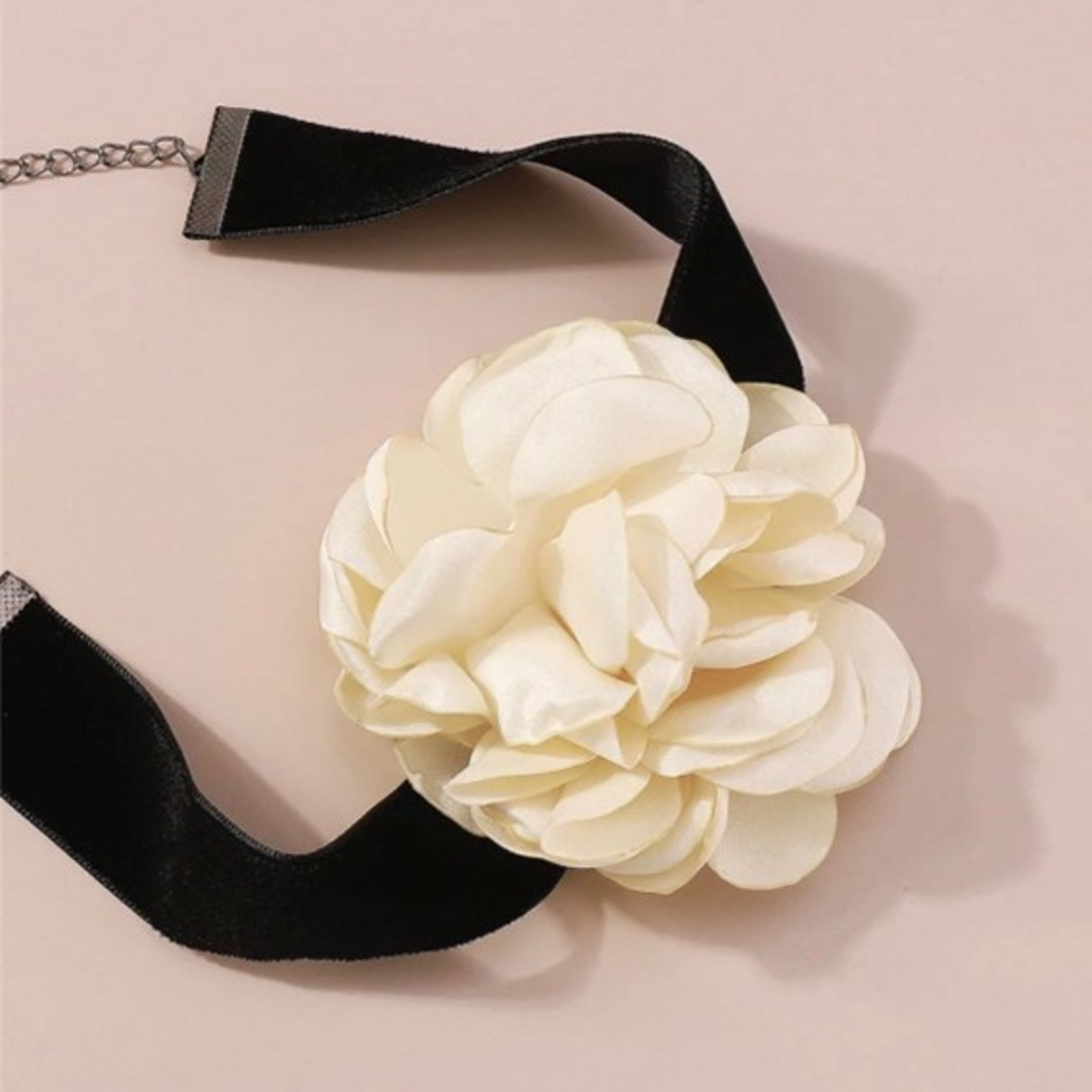 Chocker Maxi Flor Beige-img